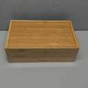 RoyalHouse Big Natural Bamboo Tea Storage Organizer with Clear Acrylic Top Window, 8 Compartments Eco-Friendly Tea Bag Holder, Multi-Functional Storage Box