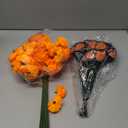 Artificial Marigold Flower Heads,Marigold Heads Bulk and 12 Monarch Butterfly for Dia De Los Muertos Diwali Decorations for Home Wreath Garland DIY Day of The Dead Altar Decor Orange