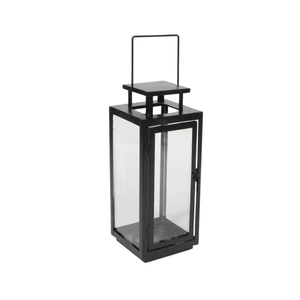 HD Designs Glass Iron Lantern
12 in