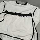 Fisoew Womens Sweatsuits 2 Piece Set Crewneck Sweatshirts High Waisted Skort Skirts Tennis Running Tracksuits Shorts Sets (Medium, Green)