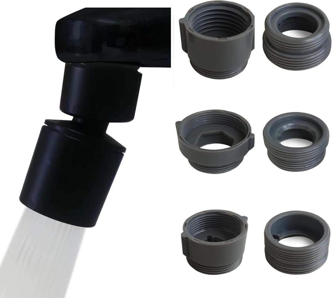 Rotating Faucet Aerator Extender,Nozzle Faucet Adapters, Universal Splash Filter Kitchen Tap Extension, Kitchen and Bathroom Sink Tap Head (Matte Black)