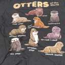Otter Sea Animals of The World Chibi Otter Lover Educational T-Shirt S