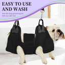 PatiencET Dog Grooming Hammock for Small Dogs Pet Hammock for Nail Trimming Dog Sling for Nail Clipping Dog Hanging Harness (Black, S)