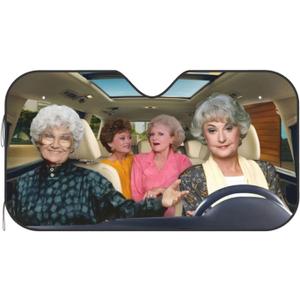 Funny Windshield Sun Shade Foldable Sunshade for Car Windshield Covers Blocks UV Rays Automotive Interior Sun Protection 51 x 27.5 in