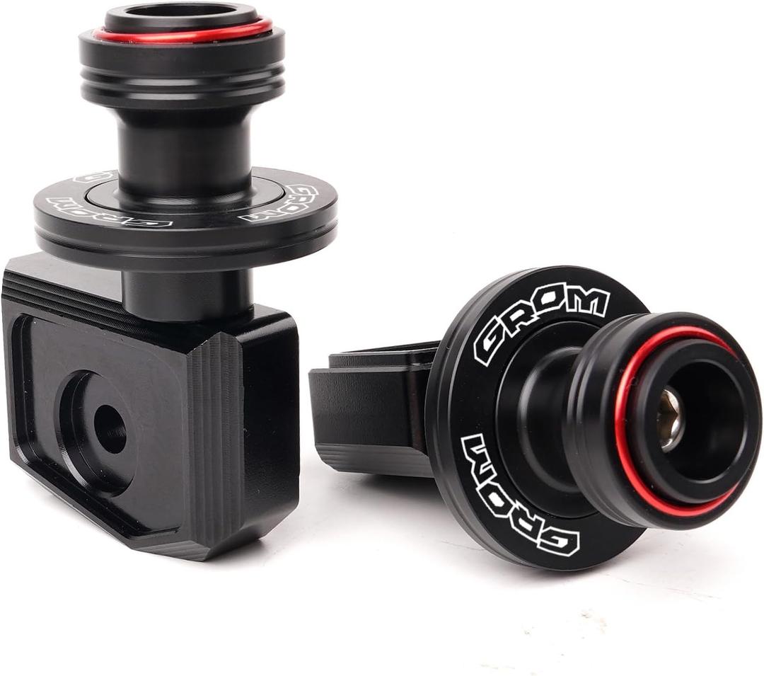 Compatible With Grom 125 2025 MSX 125 MSX125 2013-2023 2024 2025 Grom Accessories CNC Motorcycle Swingarm Spools Sliders Rear Wheel Axle Stand Screws Adapter (Red)