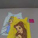 Disney Princess Cinderella Belle and Ariel Girls 2 Pack Tank Top for Toddler and Little Kids2T