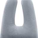 MAGIC ELEPHANT Car Pillow for Kids, Memory Foam Travel Car Pillow, Adults and Kids Travel Pillow for Sleeping on Road Trip, Traveling Car Seat Pillow (Grey)