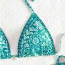 SOLY HUX Women's Halter Bikini Sets Floral Print Sexy Swimsuits 2 Piece Triangle Bathing Suits, LA