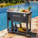 Bodega Cooler Ice-Free Portable Electric Coolers | 12v Portable Fridge on Wheels 50L for Poolside & Patio