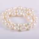 Natural Freshwater Cultured Pearl,Irregular Beads for Jewelry Making Beads Punch Loose Beads Handmake DIY Women Necklace Bracelet 8-9 mm Color White 14 inches