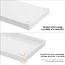 Vanity and Bathroom Tray, 11.8" ABS Countertop Organizer,Waterproof Vanity Tray for Toilet Tank,Perfume,Soap,Keys,Bathroom Accessories,Kitchen and Bath Trays,Non Slip Small Trays,White (11.8" x 5" x 0.7")