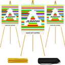 JEAWIWI 3PCS Golden Easel Stand for Wedding Sign Stand, 66 Inch Adjustable Metal Easels for Display, Portable Folding Easel for Wedding, Display Show, Arts, Poster with Portable Bags