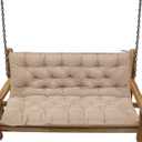 Replacement Cushions for Swing, Swing Cushions 3 Seater Replacement, Waterproof Thicken Washable Pad Cushion for Outdoor Indoor Furniture Swing Patio (Khaki, 40x60 inch)