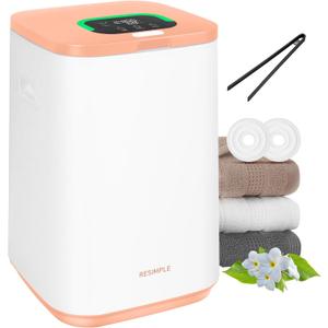 Towel Warmer for Bathroom, 23L Large Hot Towel Warmers Bucket with LED Display, 3 Heating Modes, Up to 24 Hour Delay, Spa Luxury Towel Heater for Oversize Bathrobes Blankets (12.6*12.6*18.5 inches, Orange)