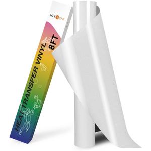 HTVRONT White Glitter HTV Vinyl - 10" x 8ft Heat Transfer Vinyl for T Shirts, Glitter Iron on Vinyl Compatible with Cricut Cutting Machine - Easy to Use for Custom T Shirts Design (White Glitter)