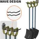 TORACK Garage Hooks Tool Organizer, 4 Pack Heavy Duty Steel 12" Wave Hooks, Wall Mount Garage Storage Utility Hook for Car Tires, Ladder, Chairs, Power Tools, Garden Tools