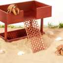Hermit Crab Water Bowl with Climbing Platform, Rest Platform for Hermit Crab, Reptile Habitat Toy Decoration Accessories