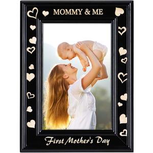 PETCEE Mother's Day Picture Frame for Mom Grandma - First Time Mom Gift for Nursery Decor Newborn Baby Shower Present Keepsake for Expecting Mothers & New Parents