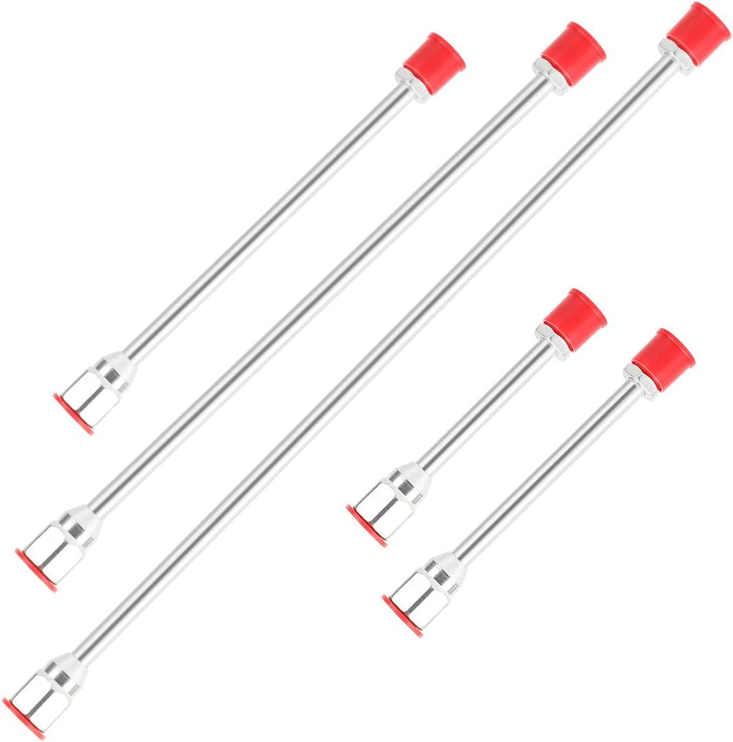 5 Pieces Airless Paint Sprayer Tip Extension Pole Extension Rod for Airless Painting Spray Gun with Red Guard (Multi-Sizes: 40,29.95,20,12,7.8 Inches)