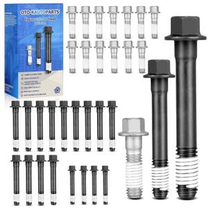 OTO-K Cylinder Head Bolt Set Compatible with Chevy GMC Cadillac Buick Pontiac Oldsmobile,Thread Size 7/16 "-14",Replaces# ES72856