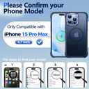 Mist-Armor Designed for iPhone 15 Pro Max Case, [Fit for Mag Safe] [Non-Slip Edge] Military Grade Protective Bumper Silicone Matte Phone Case Cover for iPhone 15 Promax 6.7" Men Women, Blue