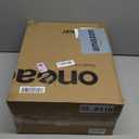 Oneach Boho Rattan Floor Lamp for Living Room, Farmhouse Standing Lamp with Hand-Woven Shade, Black Metal Base & Pole, Foot Switch - Corner Reading Lamp for Bedroom (62'')