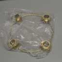 Chengu Christmas Advent Ring Wreath for Tapper Candles, Round Candle Holder for Table Centerpiece Decorations Advent Season Decor DIY Wreath Candelabra(Gold)