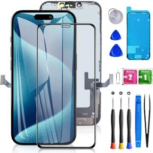 for iPhone 16e Screen Replacement 6.1 inch, 3D Touch LCD Screen Display Digitizer Frame Assembly Repair Kit with Waterproof Seal+Repair Tools+Screen Protector for A3212, A3408, A3410, A3409