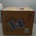 HomePop Modern Arch Velvet Ottoman Home Dcor|Ottoman for Living Room & Bedroom - Steel Blue Velvet