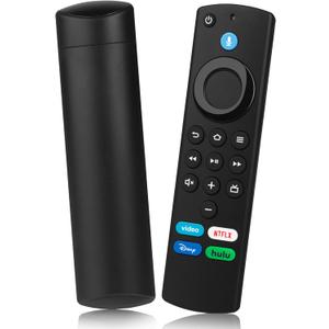Remote Control Replacement Compatible with Fire Series Smart TV 4K, Cube (1st Gen/2nd Gen/3rd Gen), Replacement FireStick Remote (4K Max/2nd Gen/3rd Gen/Lite) with Voice Control (BLACK)