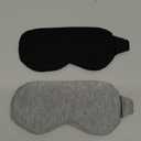 Sleep Mask-Eye Mask for Sleeping, Sleeping Mask Blocking Out Light Perfectly for Women and Men, Soft and Comfortable Blindfold for Travelling, with Pouch (Black+Gray)