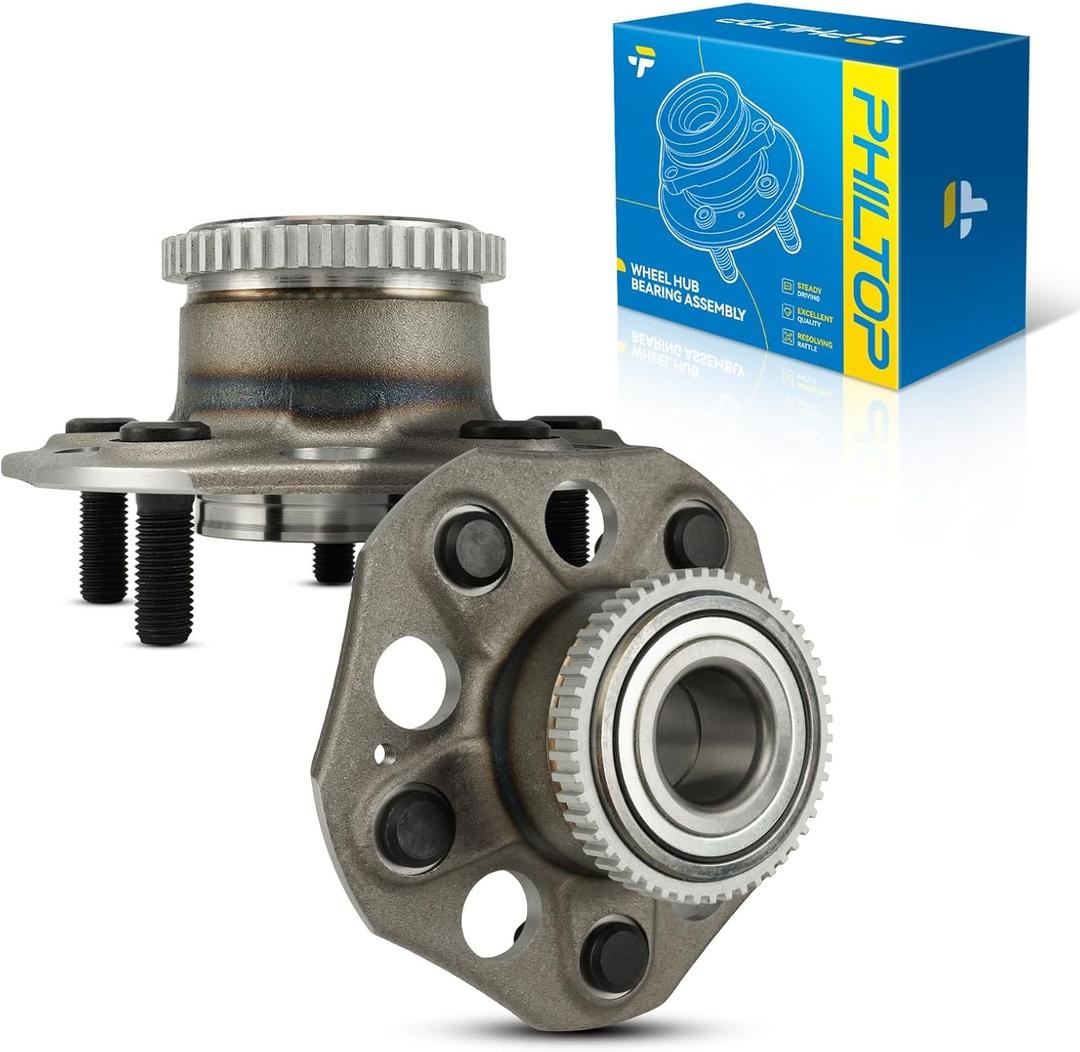 PHILTOP 512144 Rear Wheel Bearing Fit for Honda Prelude 1997-2001, 5 Lugs Wheel Hub Assembly