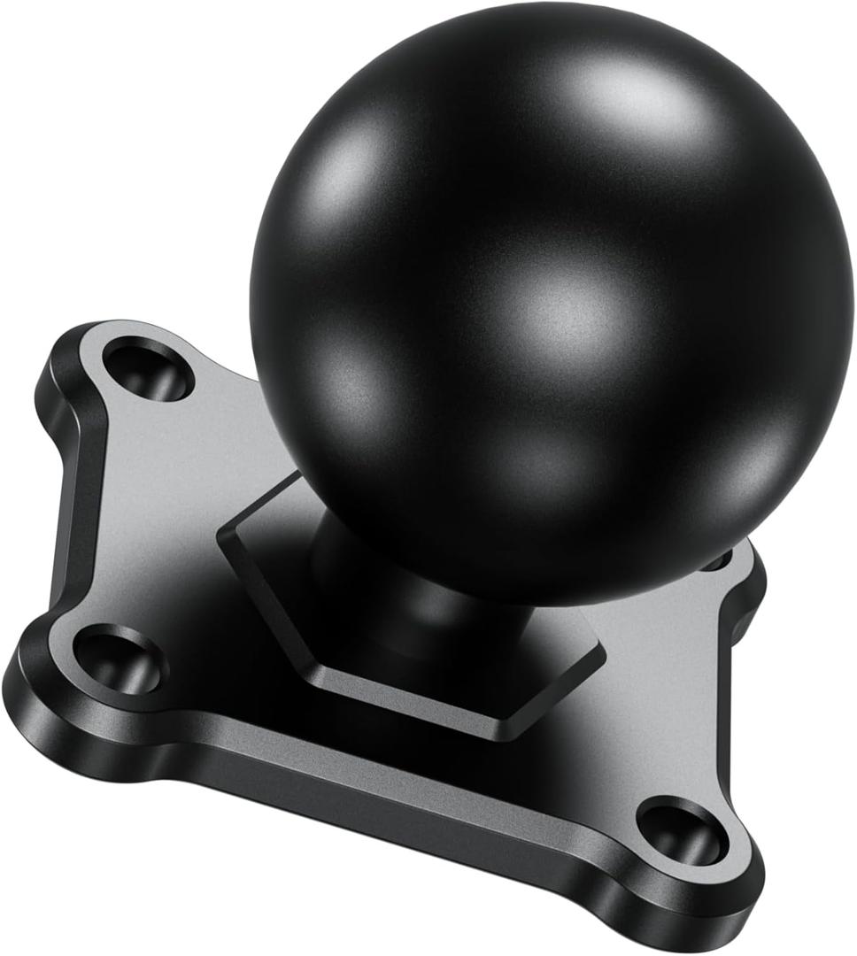 BRCOVAN 1.5'' Ball Mount Base with Aluminum Alloy 4-Hole AMPS Square Plate, Compatible with RAM Mounts C Size 1.5 Inch Ball Double Socket Arm