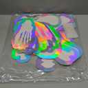 Hiboom 2 Pcs Large Halloween Jointed Skeletons 59 Inch Skeleton Cardboard Decoration Hanging Halloween Decorations Cutout Vintage Skull Holographic Paper Decor for Wall Window Door Hanging Decor