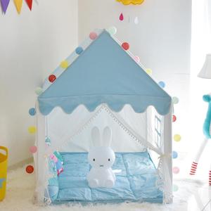 NA Tent Indoor Toy House Princess Castle Family Game Ball Pool Camping Tent Blueandwhitetent(excludingaccessories)