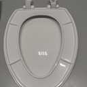 Bemis 7300SLEC Slow Close Toilet Seat, Easy Clean Hinges and Durable Plastic Seat, Made in USA, Elongated, White