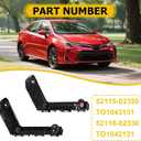 52115-02350 52116-02330 Front Bumper Bracket for Toyota Corolla 2017-2019,Car Pair Left Right Front Bumper Bracket Beam Mount Support Grille Guide Bracket Retainer Replace TO1043131 TO1042131
