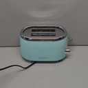 MELLERHOME Retro Toaster 2 Slice, 7 Browning Levels, 3 Functions (Reheat, Defrost, Cancel), Stainless Steel Features, Removable Crumb Tray, Under Base Cord Storage, Turquoise