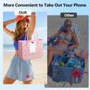 2 x Silicone Phone Holder for Bogg Bags, Attachment for Beach Bags, Phone Holder for Bogg & Similar Beach Bags, Compatible with Most Mobile Phones, Hot Pink