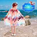 Princess Dress Up Toys Mermaid Dress Up Cape Kit 9 Pcs Gift Set for Little Girls 3-8 Years Old (Pink)