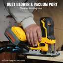 Cordless Brushless Jigsaw Compatible with 20V MAX Battery (Tool Only), 3800SPM 7 Variable Speed Jig Saw, Ergonomic Barrel Grip, 4 Orbital Cutting, 045 Bevel Cuts, LED Light for Wood Metal