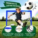 Kids Soccer Goal Set for Backyard, Portable Soccer Nets Set of 2 with Soccer Ball, Scoreboard, Agility Ladder, Cones and Target Nets, Indoor Outdoor Soccer Training Equipment for Boys and Girls