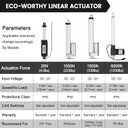 DC HOUSE 8 Inch 8" 225lbs Linear Actuator Motor 1000N DC12V with Mounting Brackets Multi-Function