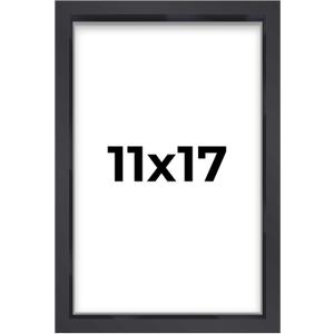 11x17 Shadow Box Frame Black Display Picture Frame | 3/4" Depth | UV Resistant Acrylic Plexiglass, Acid-Free Backing and Wall Hanging Hardware