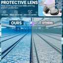 Zoomsnail Swim Goggles 2 Pack, Rimless Wide View Swimming Goggles for Adult, Anti-Fog UV Leaking Pool Goggles for Men Women
