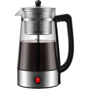 KIDISLE Percolator Coffee Pot, 10-Cup Electric Percolator Coffee Maker with Premium Stainless Steel Filter & Food-Grade Borosilicate Glass, Auto Keep Warm, No-Drip Spout, Stay-Cool Handle