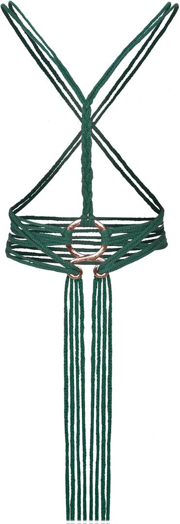 Joukavor Viking Troll Cross Belt Norse Witch Rope Belt for Women