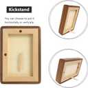 Handcrafted Solid Wood Picture Frame with Mat for Wall or Tabletop Display, Perfect for Photos and Artwork. (Walnut, 4"x6" matted to 3"x5")