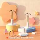 3 Pack Adjustable Doll Stand - Compatible with labubu, Display Holder for 4-8 Inches Figures, White Plastic Stand with Waist Clip, Stable Support for Collectible & Photography (Dolls Not Included)