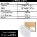 Minislak Ceiling Fan recessed Light Cover Replacement AL/CF Series